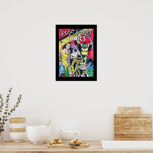 ヴィンテージポスター漫画ブックカバー風変わり ポスター (キッチン)