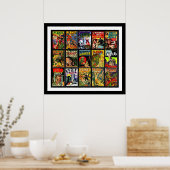 ヴィンテージポスター漫画ブックカバーCollage 15A ポスター (キッチン)