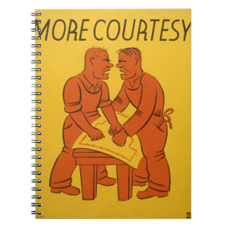 ヴィンテージポスター芸術より多くの礼儀 ノートブック