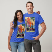 ヴィンテージポスター鉄道橋 Tシャツ (ユニセックス)