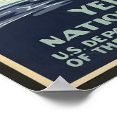 ヴィンテージポスター、イエローストーン国立公園ゲイザー ポスター (角)