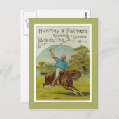 ヴィンテージポスター、ハントリーとパーマーズ・ビスケット ポストカード (正面/裏面)