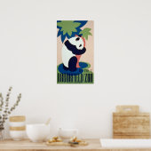 ヴィンテージポスター、ブルックフィールド動物園パンダ熊WPA ポスター (キッチン)