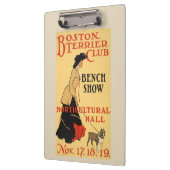 ヴィンテージポスター – ボストンテリアクラブ – ベンチショー クリップボード (左)