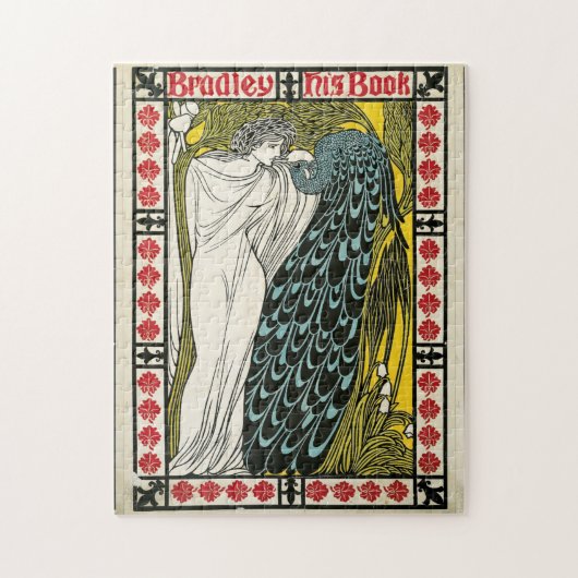 ヴィンテージポスター:孔雀:女性パズル ジグソーパズル (縦)