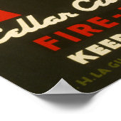 ヴィンテージポスター – 火災安全 – POSTER ポスター (角)