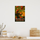 ヴィンテージポスター – 火災安全 – POSTER ポスター (キッチン)