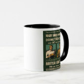 ヴィンテージポスター: 義務のためのラグビープレーヤー呼出し マグカップ (正面右)