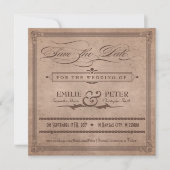 ヴィンテージポスタ素朴ーココア日付を保存 セーブザデート (正面)