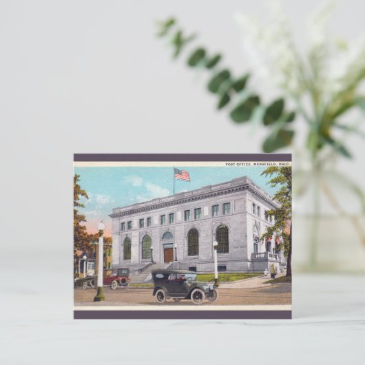 ヴィンテージポストオフィスマンズフィールドオハイオ ポストカード (スタンド正面)