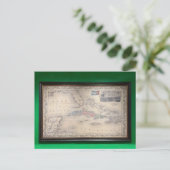 ヴィンテージポストカードの地図 ポストカード (スタンド正面)