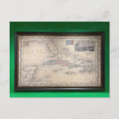 ヴィンテージポストカードの地図 ポストカード (正面)