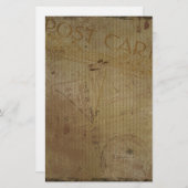 ヴィンテージポストカードの背景仕訳帳スクラップブック作り 便箋 (正面/裏面)