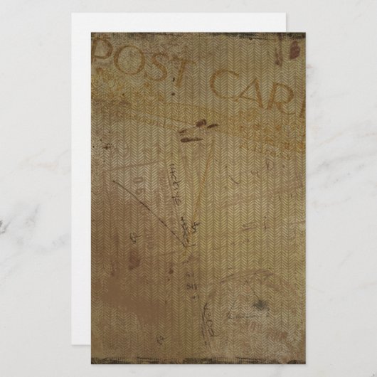 ヴィンテージポストカードの背景仕訳帳スクラップブック作り 便箋 (正面/裏面)