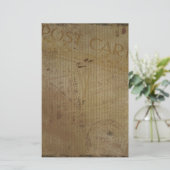 ヴィンテージポストカードの背景仕訳帳スクラップブック作り 便箋 (スタンド正面)