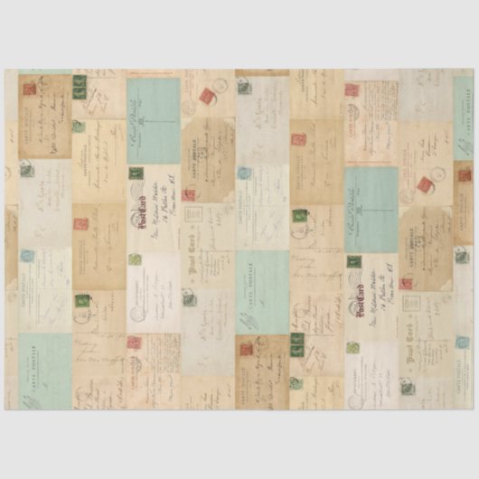 ヴィンテージポストカードエフェラティッシュペーパー 薄葉紙 (正面)