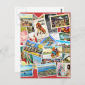 ヴィンテージポストカードコラージュ ポストカード (正面/裏面)