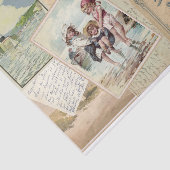 ヴィンテージポストカードシーサイドビーチコラージュ 薄葉紙 (詳細)