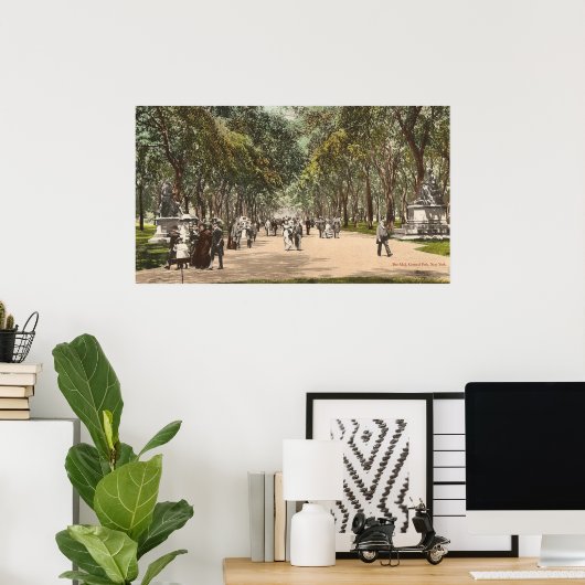 ヴィンテージポストカードセントラルパークニューヨークシティ ポスター (ホームオフィス)