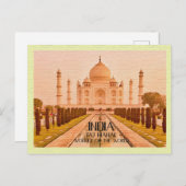 ヴィンテージポストカードタージマハルインド ポストカード (正面/裏面)