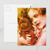 ヴィンテージポストカードブルドッグマイBFF ポストカード (正面/裏面)