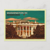 ヴィンテージポストカードホワイトハウスワシントンDC ポストカード (正面)