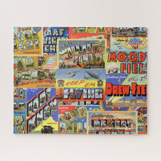 ヴィンテージポストカード·アーミー·エア(第二次世界大戦) ジグソーパズル (横)