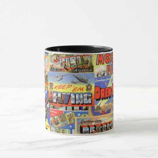 ヴィンテージポストカード·アーミー·エア（第二次世界大戦） マグカップ (中央)