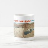 ヴィンテージポストカード： Hoover Dam, AZからのハウディ コーヒーマグカップ (中央)