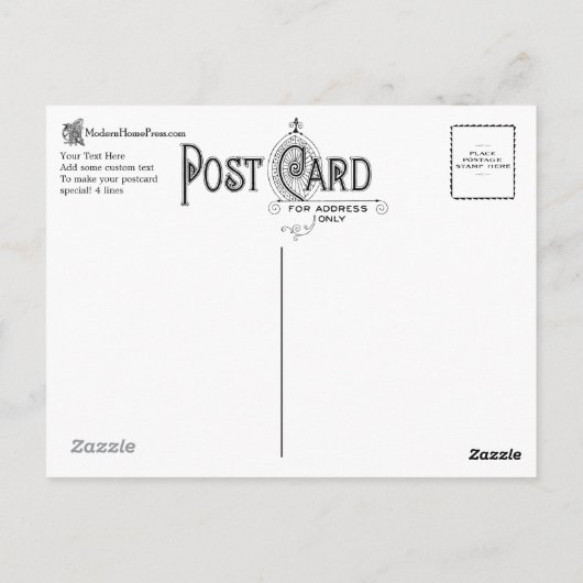 ヴィンテージポストカーファンシードバック – 「C」デザイン ポストカード (裏面)