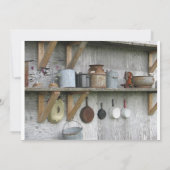 ヴィンテージポットとパン引っ越し祝いパーティー招待状 招待状 (裏面)