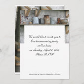 ヴィンテージポットとパン引っ越し祝いパーティー招待状 招待状 (正面/裏面)