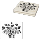 ヴィンテージポットのアフリバイオリーブラバーアートスタンプ ラバースタンプ (押印)