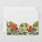 ヴィンテージポップスとコーンフラワーズ編集可能ノートカード ノートカード (裏面)