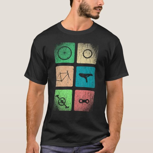 ヴィンテージポップバイク グランジ バイク Tシャツ (正面)