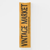 ヴィンテージポップ・アートのはレトロな光線で市場に出回る 横断幕 (縦)