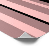 ヴィンテージポップ・アートのアカラフルーストライプトのパターン#3ポスター ポスター (角)