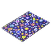 ヴィンテージポップ・アートのアートスタイルデイジー花模様 ノートブック (左側)