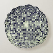 ヴィンテージポップ・アートのアートディスコボール – レトロスタイル ラウンドクッション (裏面)