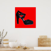 ヴィンテージポップ・アートのアートハイヒール靴ポスター ポスター (キッチン)