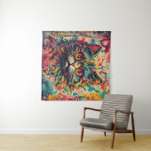 ヴィンテージポップ・アートのアート、ルイワーインスタイル、美しい猫 タペストリー (インサイチュ(横))