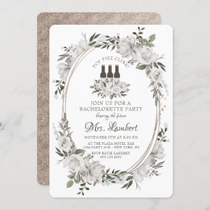 ヴィンテージポップ・アートのチーズフィズリンクバチェロレッテ 招待状