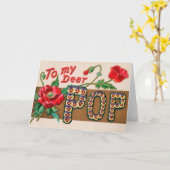 ヴィンテージポップ・アートの父の日のグリーティングカード カード (黄色い花)