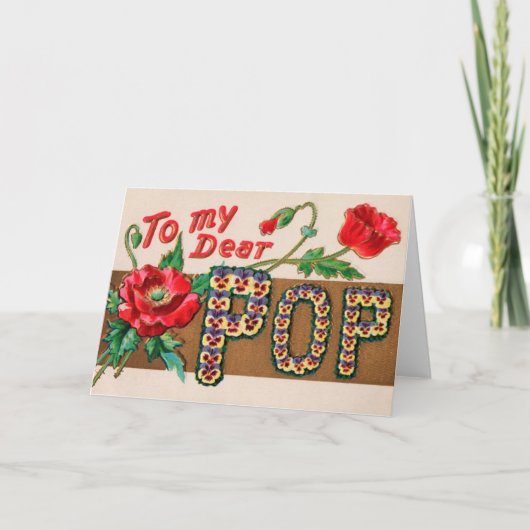 ヴィンテージポップ・アートの父の日のグリーティングカード カード (正面)