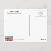 ヴィンテージポテトパンケーキレシピはがき ポストカード (裏面)