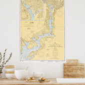 ヴィンテージポトマック川の地図(1968) ポスター (キッチン)