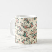 ヴィンテージポニーの楽しい開花 コーヒーマグカップ (正面左)