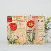 ヴィンテージポピズシャビーシックなスクラップブック紙 (スタンド正面)