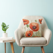 ヴィンテージポピーのエレガンス：タイムレスフローラ美しい クッション (椅子)