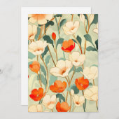 ヴィンテージポピーの花 シーズンカード (正面/裏面)